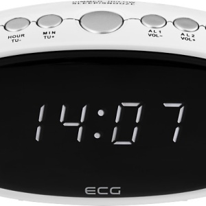 Radio cu ceas ECG RB 010 alb, FM, Digital, memorie 10 posturi, alarma dubla - Img 4