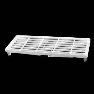 Raft pliabil pentru bucatarie Sourcingmap, plastic/metal, alb, 39 x 14 x 18.5 cm - Img 5