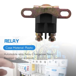 Releu solenoid AM138068 Jevina, metal/plastic, negru/cupru, 12V