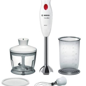 RESIGILAT – Mixer vertical Bosch MSM24500, Putere 400W, Minitocator, Picior pasator inox, Tel, Alb