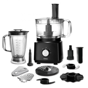 RESIGILAT – Robot de bucatarie Heinner HFP-750BK, Putere 750W, Bol 1.2L, Blender 1.8L, 4 discuri, Negru