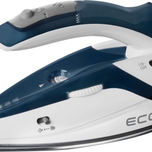 RESIGILAT - Fier de calcat pentru voiaj ECG NZ 210, talpa otel inoxidabil, 1000 W, abur vertical