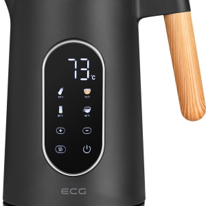 RESIGILAT - Fierbator electric ECG RK 1799 Smart Black, 1.7 litri, 2200 W, pereti dubli, panou tactil, functii presetate, negru - Img 4