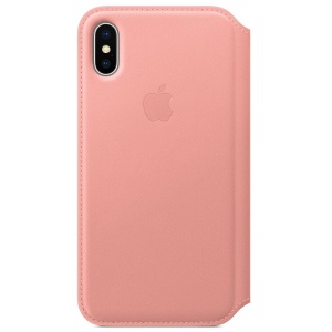 RESIGILAT Husa de protectie Apple pentru iPhone X Folio, Piele, Soft Pink