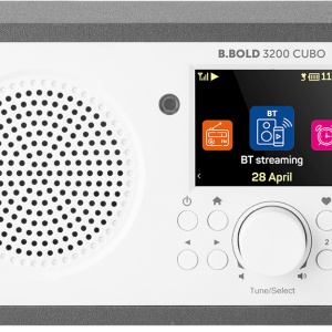 RESIGILAT - Internet radio ECG B.BOLD 3200 Cubo, FM, Bluetooth, Li-Ion 3,7V/2000 mAh, 3W RSM, telecomanda, carcasa din lemn - Img 4