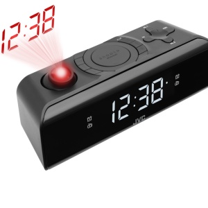 RESIGILAT - Radio cu ceas si alarma JVC RA-E211B, proiectie ora, tuner digital FM/AM, setare luminozitate, negru - Img 4