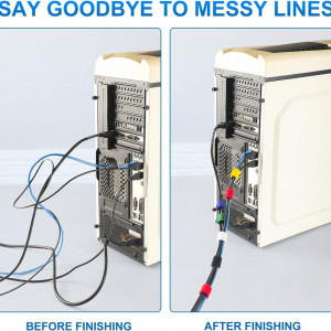 Rola de banda de fixare reutilizabila SXSHUOSI, nailon, negru, 5 m 