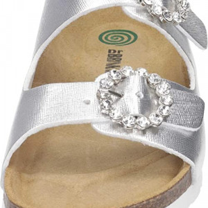 Sandale plate pentru femei Dr. Brinkmann 700044-92, argintiu, marimea 37 - Img 4