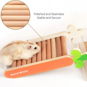 Scara pentru hamster BUCATSTATE, lemn, natur, 20 x 11cm - Img 6