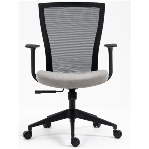 Scaun birou egonomic SL Q328, inaltime reglabila, spatar mesh, Negru/Gri - Img 3