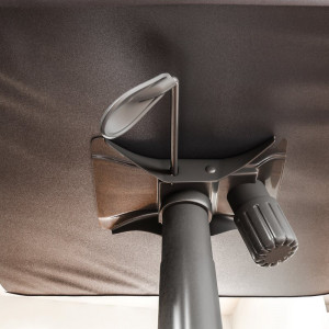 Scaun de birou Shila negru din metal și plastic, 66cm L x 72cm D - Img 3