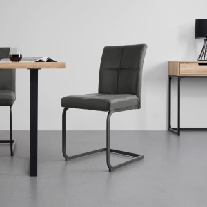 Scaun de dinning Cooper, gri, 45/93/60 cm - Img 4