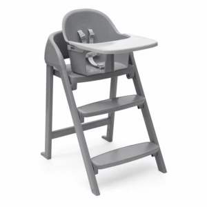 Scaun de masa pentru bebe Chicco Crescendo Lite, gri, Resigilat, Grad A - Img 1