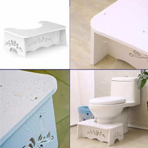 Scaun inaltator pentru toaleta Ellenge, lemn/plastic, alb, 43 X 17,5 X 28 cm - Img 3
