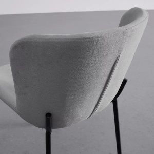 Scaun Noemie Tesatura Gri Tapitata, 46/79/56 cm - Img 3