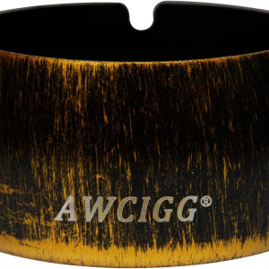 Scrumiera AWCIGG, metal/EVA, negru/auriu, 10 x 5,5 cm