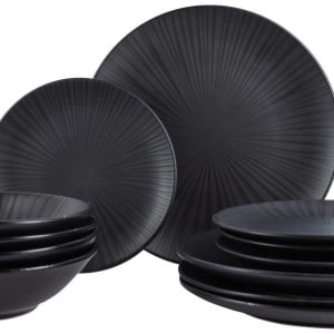 Serviciu de masa Black,ceramica, 12 piese, negru - Img 3