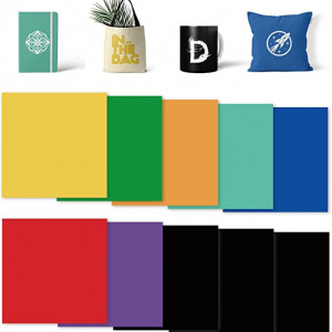 Set 10 folii de vinil pentru transfer Wowocut, multicolor, 30 x 30 cm