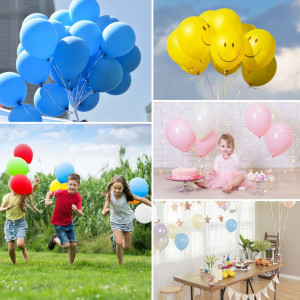 Set 100 elemente de fixare pentru baloane ALFFREUDE, folie, alb, 120 cm - Img 2