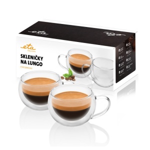 Set 2 cesti pentru espresso lung ETA 5180 91010, 160 ml, pereti dubli din sticla borosilicata - Img 2