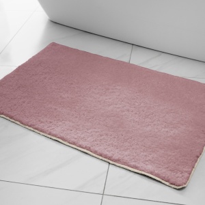 Set 2 covorase de baie Ella Home, poliester, roz, 50x80cm si 50x100cm