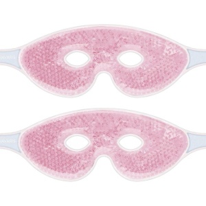 Set 2 Masți de față și ochi cu gel rece sau caldut pentru reducerea umflaturilor și cearcanelor, ideal pentru relaxare, alinarea durerilor de cap și grijirea pielii, spa facial, roz, Resigilat, Grad A - Img 4