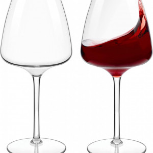 Set 2 pahare pentru vin MICHLEY, plastic, transparent, 23 x 9,1 x 6,8 cm