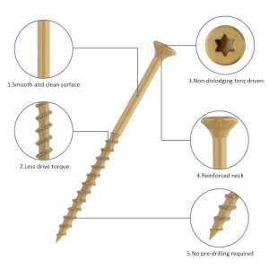 Set 212 holsuruburi si un bit pentru autofiletanta Wellocks, otel carbon, auriu, #8×1-1/2"