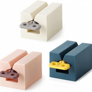 Set 3 storcatoare pentru pasta de dinti Thirei, plastic, multicolor, 4 x 7 x 3,8 cm