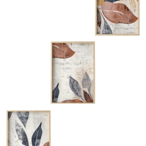 Set 3 tablouri decorative cu rama, 3x50x70 cm, MDF 3mm, cadru lemn masiv 2.5 cm, multicolor - Verificat A · Re-Bloom - Img 2