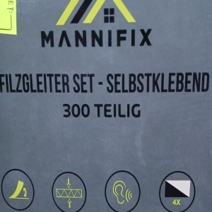 Set 300 tampoane pentru podea din pasla MANNIFIX autoadezive, pentru picioare scaun, mobila, 12 dimensiuni, Resigilat, Grad A - Img 4