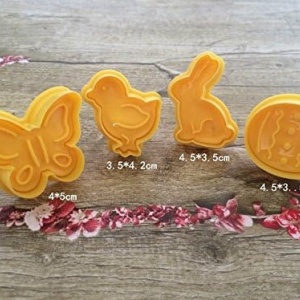 Set 4 forme pentru prajituri de Paste Ding Yongliang, plastic, galben