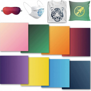 Set 8 folii de vinil pentru transfer WOWOCUT, multicolor, 30 x 30 cm