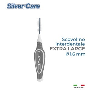 Set 8 periute interdentare Silver Care Extra Large Size 5-1,6 mm capac protectie culoare Gri - Img 2