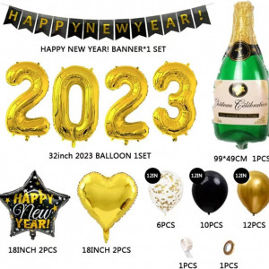 Set aniversar LovYiu, 2023, folie/latex, multicolor, 37 piese - Img 3