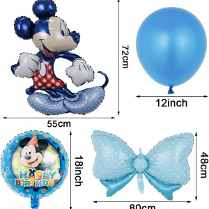 Set de 10 baloane pentru petrecere Hilloly, folie/latex, albastru - Img 8