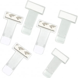 Set de 10 clipsuri pentru tichet de parcare auto Tochek, plastic, transparent, 7,4 x 3,88 cm - Img 3