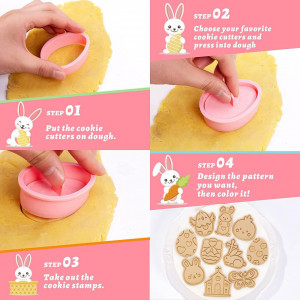 Set de 10 forme pentru prajituri ENYACOS, plastic, roz