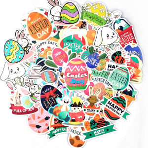 Set de 100 stickere pentru Paste Leesgel, PVC, multicolor