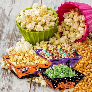 Set de 12 cutii pentru popcorn de halloween WinWild, hartie, multicolor, 10,1 x 9,9 x 18,5 cm - Img 2