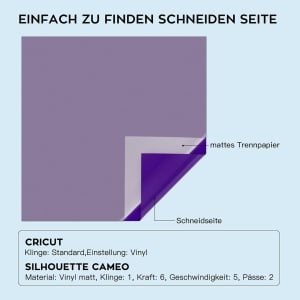 Set de 12 foi de vinil pentru transfer Htvront, violet, 30,4 x 30,4 cm