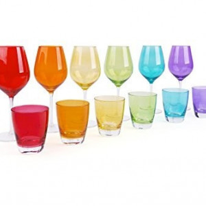 Set de 12 pahare Excelsa Happy Colour din sticlă, multicolor - Img 2