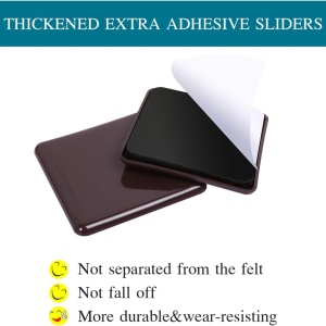 Set de 16 glisoare pentru mobilier Ezprotekt, EVA/pasla/plastic, maro, 64 mm