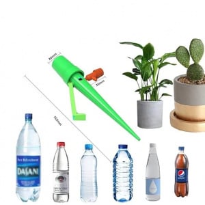 Set de 16 picuratoare pentru plante automate Qilucky, plastic, verde/portocaliu, 16,5 x 3,6 x 2 cm