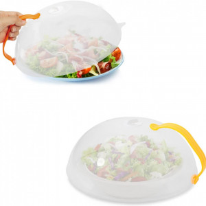 Set de 2 capace pentru alimente Lauon, plastic, transparent/portocaliu/galben, 27 x 10 cm - Img 1