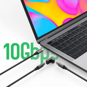 Set de 2 convertoare audio/video USB C la USB C Generic, metal/plastic, negru/argintiu, 19 x 13,5 x 11 mm
