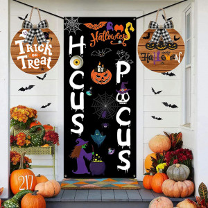 Set de 2 decoratiuni de Halloween JoyTplay, lemn/textil, multicolor, 50 x 30 cm - Img 6