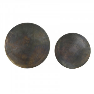 Set de 2 mese laterale Dalia, metal, negru/bronz - Img 3