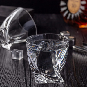 Set de 2 pahare pentru whisky SkySnow, sticla, transparent, 9,5 x 9,5 cm, 300 ml - Img 4