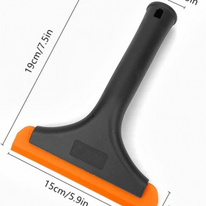 Set de 2 raclete COMBLUE, plastic/silicon, negru/portocaliu, 15 x 19 cm - Img 3